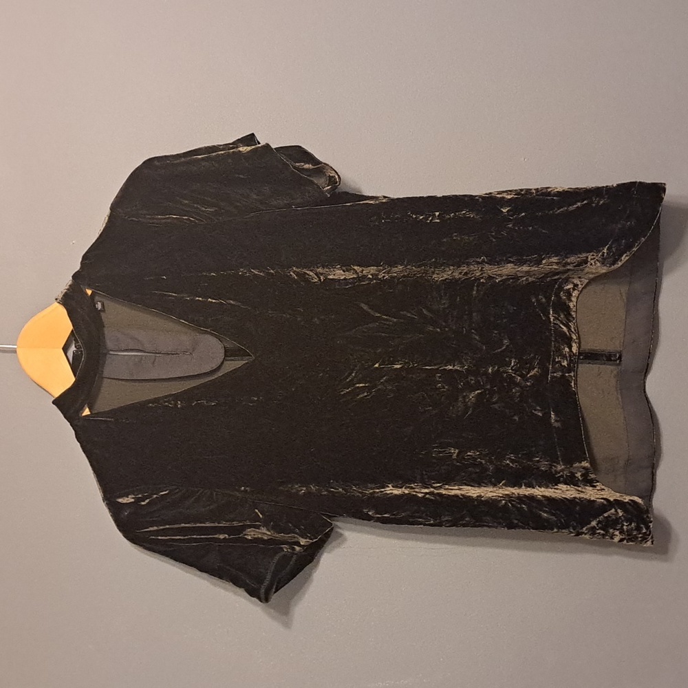 Madewell Crushed Velvet Chocker Neck Top